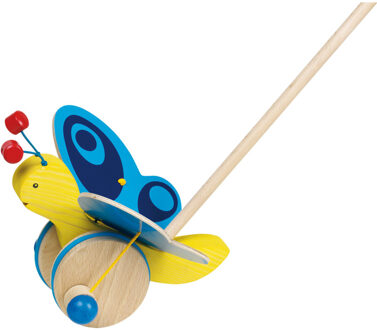 Goki Stokroller Vlinder 18,5 X 13 X 19 Cm Geel Blauw