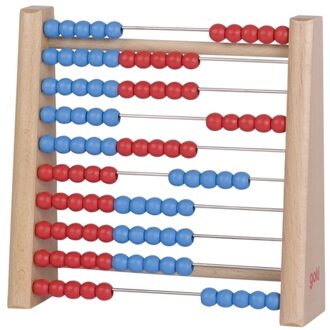 Goki Telraam 10 Rijen Met 100 Parels 17 X 5 X 16.5 Cm Hout Rood