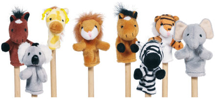 Goki Vingerpoppen Set Wilde Dieren 8 Stuks 7,5-8,5cm