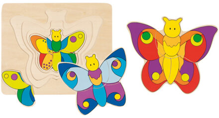 Goki Vormenpuzzel Vlinder Junior Hout 10 Stukjes