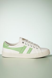 Gola Mark Cox Tennis Sneakers in gebroken wit en patina groen Wit/Groen