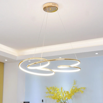 Gold chrome plating Modern led pendant lights modern design Living room Bedroom office and kitchen hanging lights fixtures