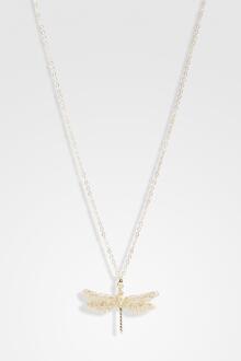 Gold Dragonfly Necklace, Gold - ONE SIZE