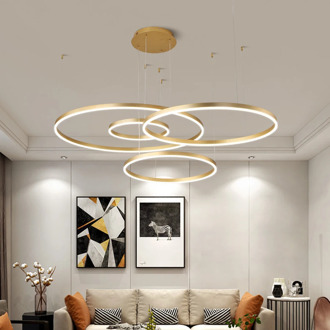 Gold frame Led Chandelier For Living room Bedroom Dining room Fixtures Acrylic Ceiling Chandelier Lighting 20 40 60 80cm