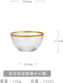 Gold Inlay Glas Plaat Slakom Phnom Penh Diner Schotel Plaat Soep Fruitschaal Dessert Steak Bruiloft Plaat Decoratieve Servies 9.0-bowl