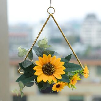 Gold Iron Metalen Ring Hoepel Bloemen Krans Handgemaakte Bloemen Metalen Hoop Wedding Guirlande Verjaardag Baby Shower Krans Decoratie # T2P
