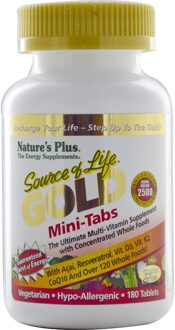 Gold, Mini-Tabs, The Ultimate Multi-Vitamin Supplement (180 Tablets) - Nature's Plus