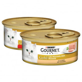 Gold Mousse - Kalkoen - Kattenvoer - 24 x 85 g