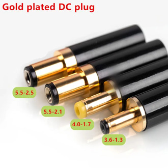 Gold Plated DC Plug 5.5*2.5 5.5*2.1 4.0*1.7 3.5*1.3 for DAC TV Box Amplifier Power Cable G50