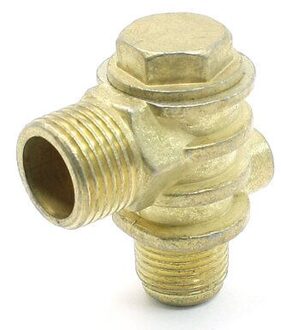 Gold Tone 1 Vrouwelijke 2 Buitendraad Terugslagklep voor Luchtcompressor