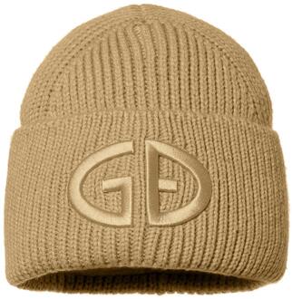 Goldbergh Gebreide muts met logo Valerie  beige - One Size,