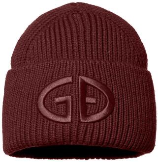 Goldbergh Gebreide muts met logo Valerie  bordeaux - One Size,