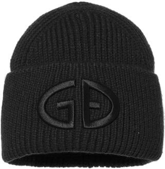 Goldbergh Gebreide muts met logo Valerie  zwart - One Size,