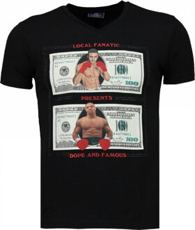 Golden Boy vs Iron Mike - T-shirt - Zwart - Maat: L