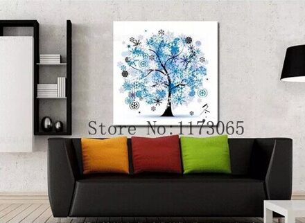 Golden panno, Handwerk, DIY DMC kruissteek, Sets Voor Borduurwerk kit 11ct onbedrukt katoenen draad vier seizoen Cross-Stiksels Winter