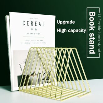 Golden Rose Driehoek Ijzeren Opbergrek Boek Tijdschrift Houder Desktop Plank Stand Sieraden Plank Houder Muur Organisator Planken 11 gouden