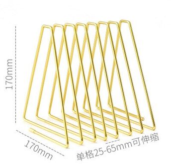 Golden Rose Driehoek Ijzeren Opbergrek Boek Tijdschrift Houder Desktop Plank Stand Sieraden Plank Houder Muur Organisator Planken 7 gouden