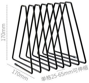 Golden Rose Driehoek Ijzeren Opbergrek Boek Tijdschrift Houder Desktop Plank Stand Sieraden Plank Houder Muur Organisator Planken 7 zwart