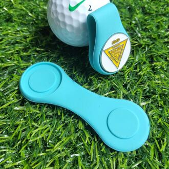 Golf Alignment Gericht Tool Putting Cap Clip Stijlvolle Golf Golf Hoed Clip Ball Marker Houder Magnetische Bevestig Silicone Blauw