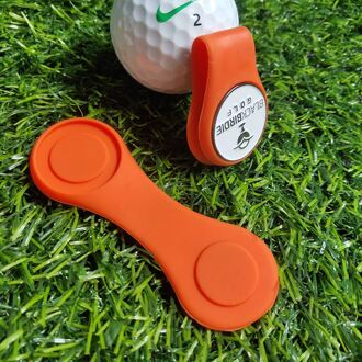 Golf Alignment Gericht Tool Putting Cap Clip Stijlvolle Golf Golf Hoed Clip Ball Marker Houder Magnetische Bevestig Silicone Oranje