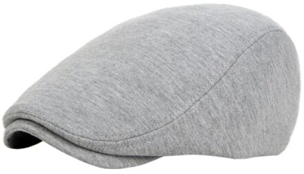 Golf Baret Cap Harden Rand Retro Britse Stijl Verstelbare Running Hoed Voor Vrouwen Mannen licht grijs