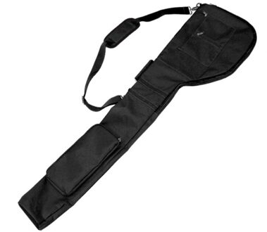 Golf Club Bag Nylon Milieubescherming Materiaal Set Zak Zachte Opvouwbare Draagbare Golf Accessoires zwart