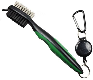 Golf Club Brush Golf Club Brush Groove Cleaner Met Intrekbare Zip-Lijn En Aluminium Karabijnhaak Cleaning Tools Golf Accessoires 2 groen