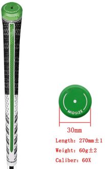 Golf Grips Golf Club Grips Ijzer En Hout Grips Plus4 Standaard Of Midsize Voor Kiezen 13Pcs groen midsize