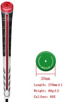 Golf Grips Golf Club Grips Ijzer En Hout Grips Plus4 Standaard Of Midsize Voor Kiezen 13Pcs rood midsize