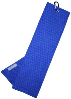 Golf Handdoek 12 "× 20" Gevouwen Microfiber Wafel Met Karabijnhaak Clip Voor Golf Sport -blauw