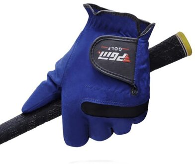 Golf Handschoenen Mannen Handschoen Microvezel Zachte Blauw Linkerhand Anti-Slippen Non Slip Ademende Golf Handschoen 25