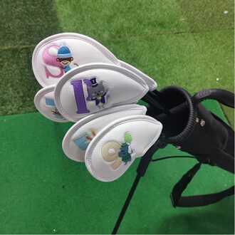 Golf Iron Head Cover Set Met Cartoon Dier Geborduurde 4-9/A/P/S 9Pcs