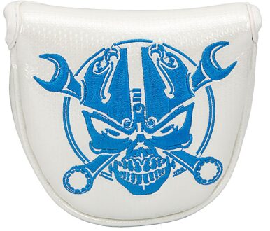 Golf Mallet Head Cover Putter Cover met Magnetische Sluiting Golf Headcover 6 kleur kiezen wit
