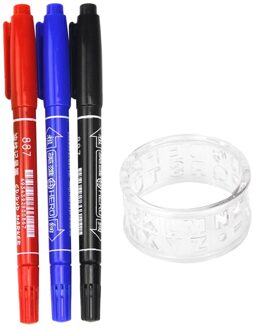 Golfbal Line Liners Letters Template Tekening Marker Golfbal Alignment Tool Accessoire wit