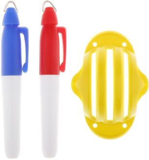 Golfbal Liner Tekening Alignment Putting Tool Kit 3-Lijn Golfbal Marker Pennen geel