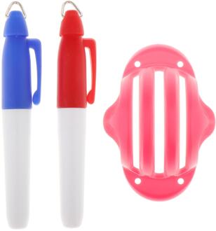 Golfbal Uitlijning Liner Marker Lijn Markering Pennen Template Draw Stencil Gereedschap Putter Rechte Lijnen Uitlijning Markering Tool Pen rood