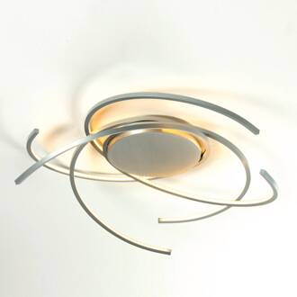 Golvend ontworpen LED-plafondlamp Space alu aluminium