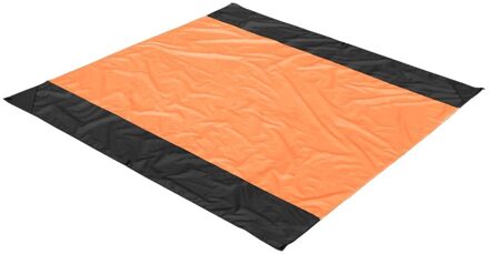 Gonex Zand Proof Strand Deken Waterdicht Zand Gratis Compact Strand Mat Lichtgewicht Met Carry Stakes Karabijnhaak Voor Outdoor zwart-oranje-zwart