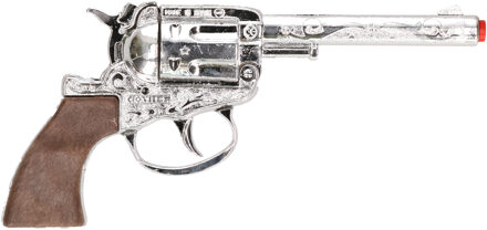 Gonher Cowboy verkleed speelgoed revolver/pistool metaal 100 schots plaffertjes