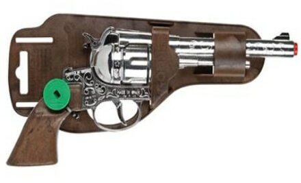Gonher Cowboy verkleed speelgoed revolver/pistool metaal 12 schots plaffertjes Multi