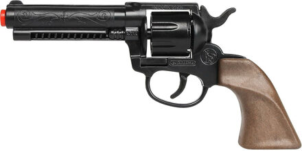 Gonher Speelgoed revolver cowboy 8 schots grijs / zwart