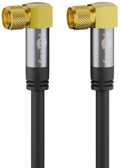 Goobay Antenne, Satelliet Aansluitkabel [1x F-stekker - 1x F-stekker] 1.00 m 135 dB Flexibel Zwart