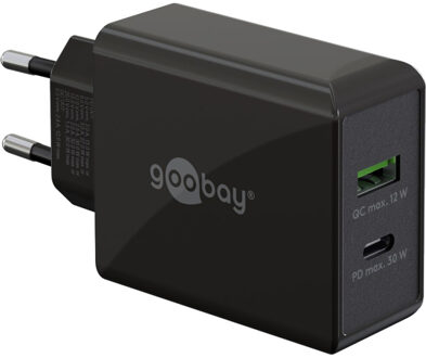 Goobay Dual USB-C PD (Power Delivery) Fast Charger (30 W) Oplader