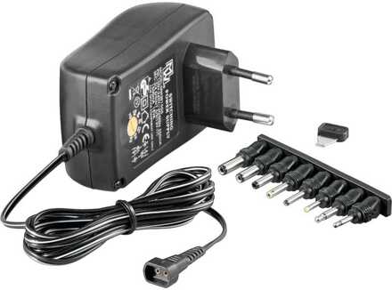 Goobay Ecofvriendelijke universele voeding 2250 Ma 3-12 V met 8 DC Adapter Power Plug Network