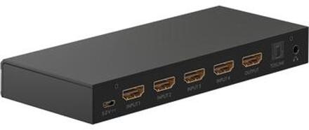 Goobay HDMI™-omkoplampen 4 tot 1 met audio-uitgang (4K @ 60 Hz)