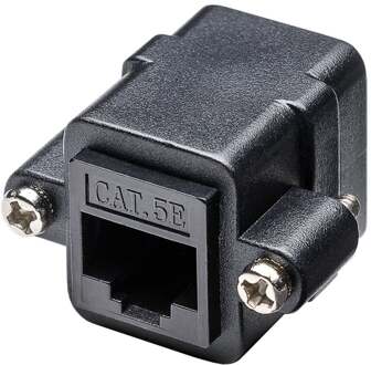 Goobay NET CAT6 Netwerkkoppelaar inbouw universeel 1 poorts - UTP - voor CAT6+ internetkabels - ethernet kabel - CAT kabel - RJ45 Zwart