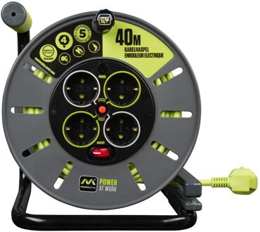 Goobay Pro-XT Kabelhaspel - 40m - 4 stopcontacten - OLG40164SL-PX