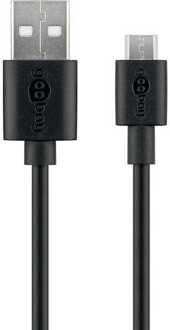 Goobay USB 2.0 / MicroUSB-kabel - zwart