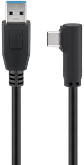 Goobay USB 3.0 Aansluitkabel [1x USB 3.0 stekker A - 1x USB-C stekker] 3.0 m Zwart