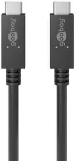 Goobay USB-C Kabel - USB 3.2 Gen 2x2 - 100W PD - Premium - 0,5 meter - Zwart